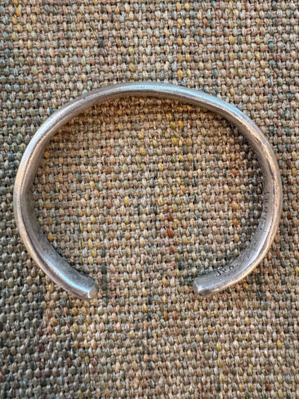 Jes Maharry Simple Silver Cuff with Affirmations on the Inside